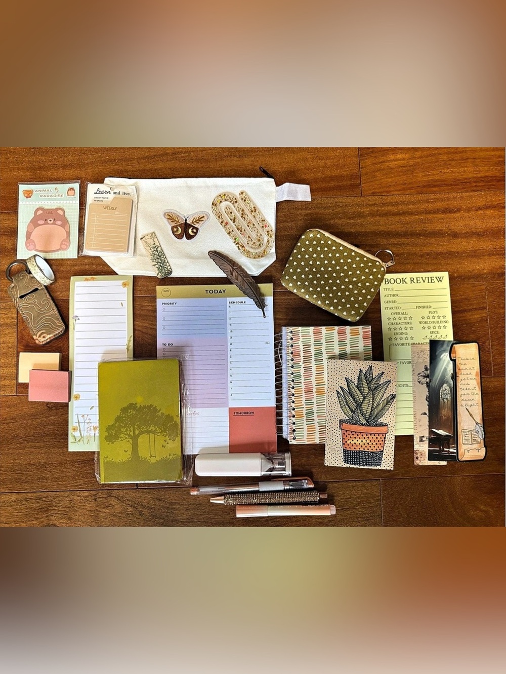 Green and Earth stones Stationery Planner and Journal Set